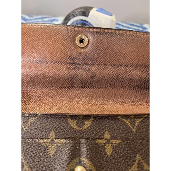Louis Vuitton Pochette Porte Monnaie Credit Monogram Canvas M61725 Brown Wallet - Picture 4 of 10